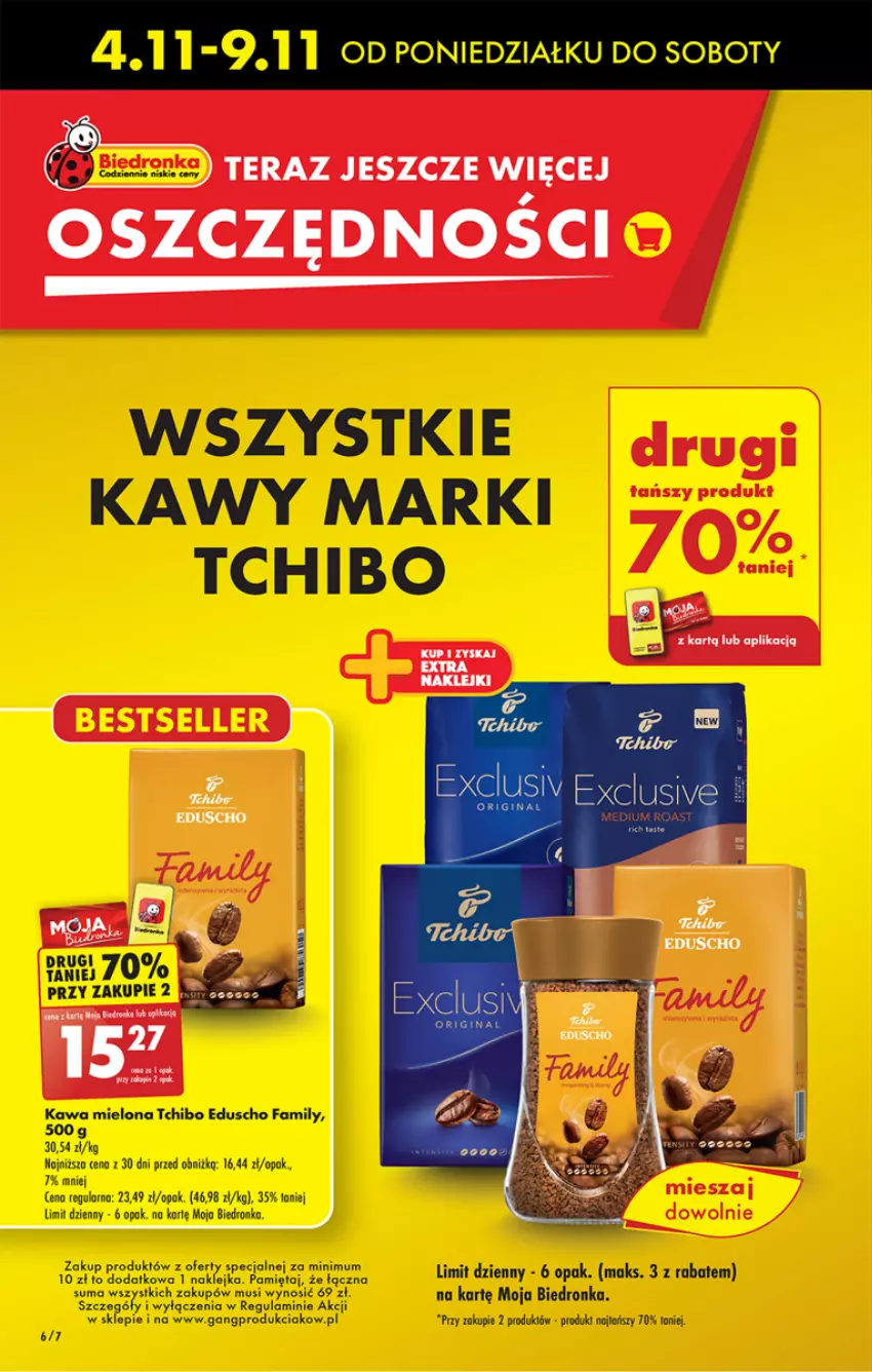 Gazetka promocyjna Biedronka - Od Czwartku - ważna 07.11 do 13.11.2024 - strona 6 - produkty: Fa, Kawa, Kawa mielona, Klej, Mięta, Mus, Tchibo, Tera