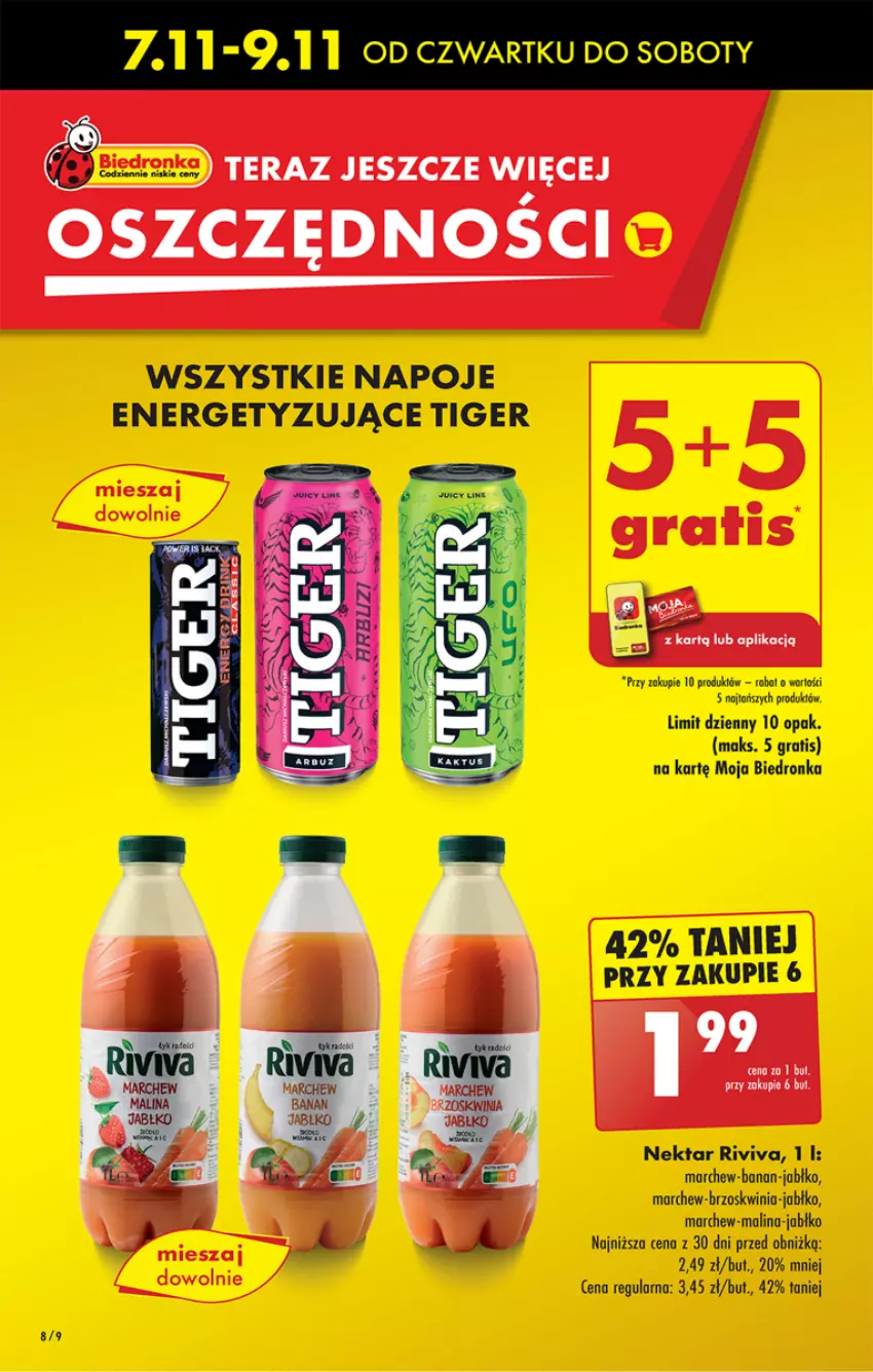 Gazetka promocyjna Biedronka - Od Czwartku - ważna 07.11 do 13.11.2024 - strona 8 - produkty: Gra, Napoje, Nektar, Tera, Tiger