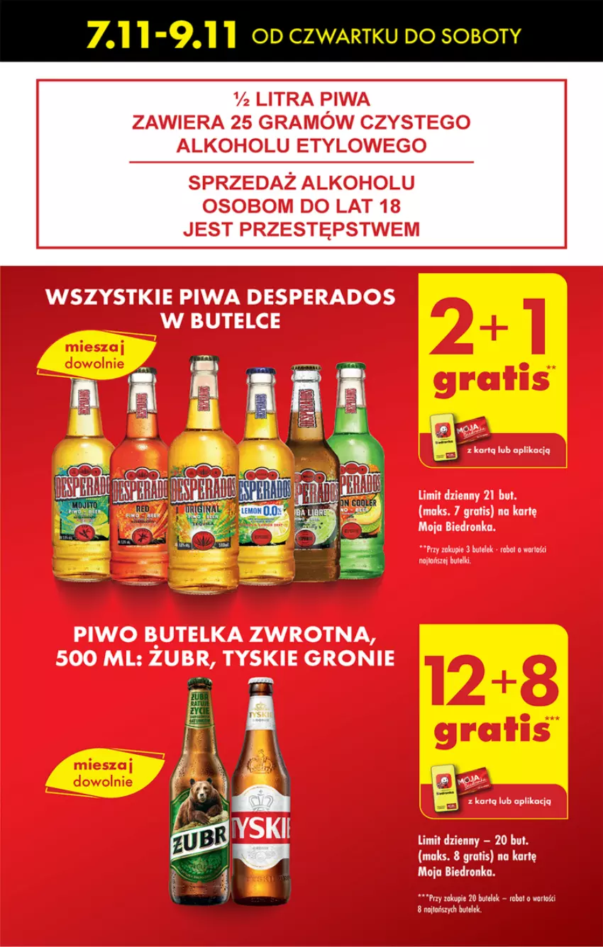 Gazetka promocyjna Biedronka - Od Czwartku - ważna 07.11 do 13.11.2024 - strona 9 - produkty: Desperados, Gra, Piwa, Piwo, Robot, Tyskie