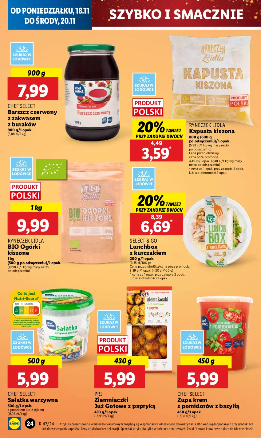 Gazetka promocyjna Lidl - GAZETKA - ważna 18.11 do 20.11.2024 - strona 28 - produkty: Bazyl, Kurczak, Sałat, Sałatka, Sałatka warzywna, Zupa