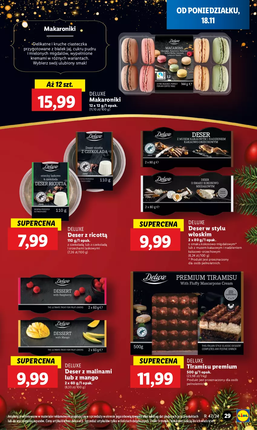 Gazetka promocyjna Lidl - GAZETKA - ważna 18.11 do 20.11.2024 - strona 33 - produkty: Deser, Kakao, Kokos, Makaron, Mango, Mus, Ser