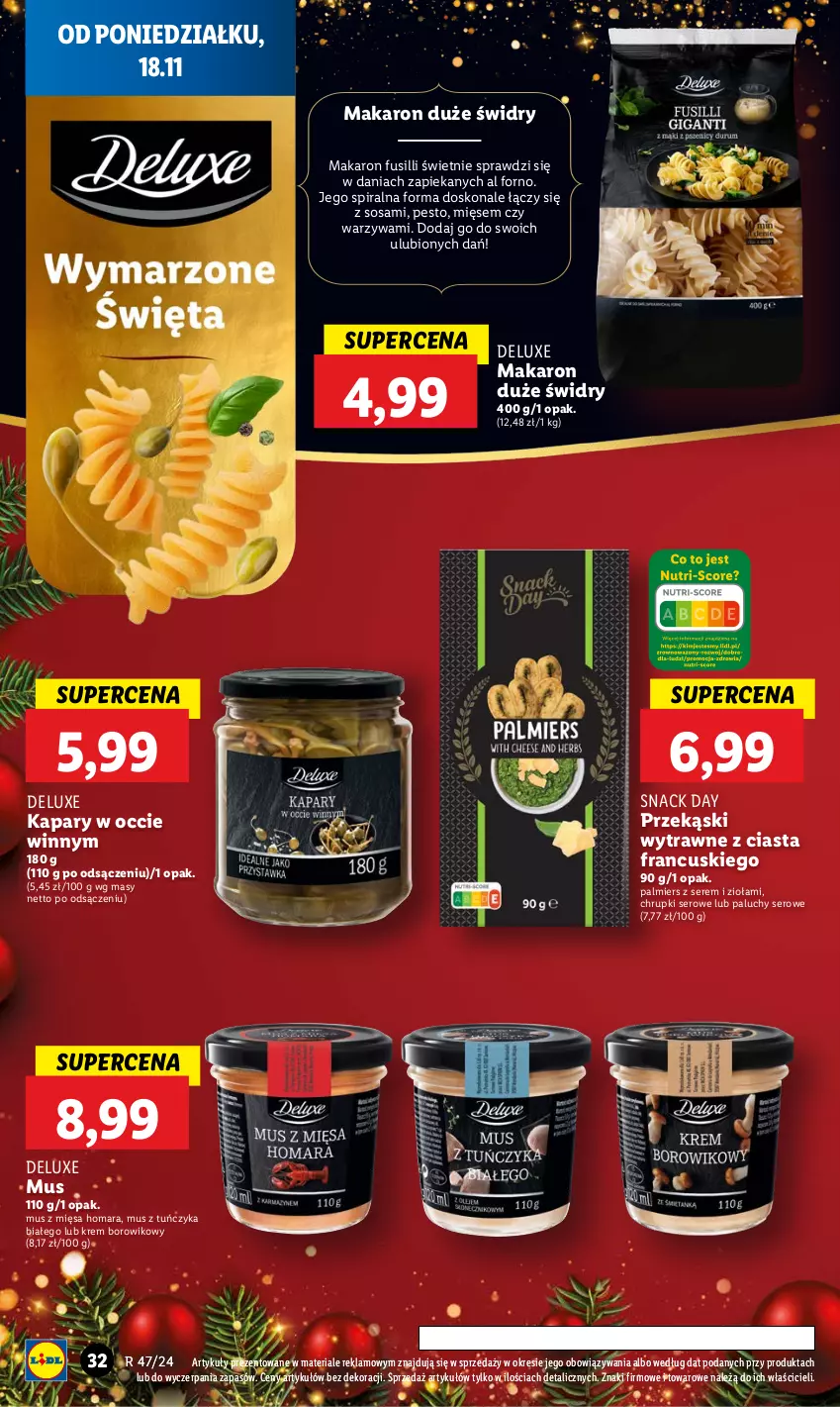 Gazetka promocyjna Lidl - GAZETKA - ważna 18.11 do 20.11.2024 - strona 36 - produkty: Chrupki, Kapary, Makaron, Mus, Pesto, Ser, Sos, Tuńczyk, Warzywa, Wiko