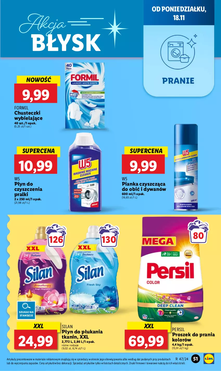 Gazetka promocyjna Lidl - GAZETKA - ważna 18.11 do 20.11.2024 - strona 59 - produkty: Chusteczki, Dywan, Persil, Płyn do płukania, Pralki, Proszek do prania, Silan