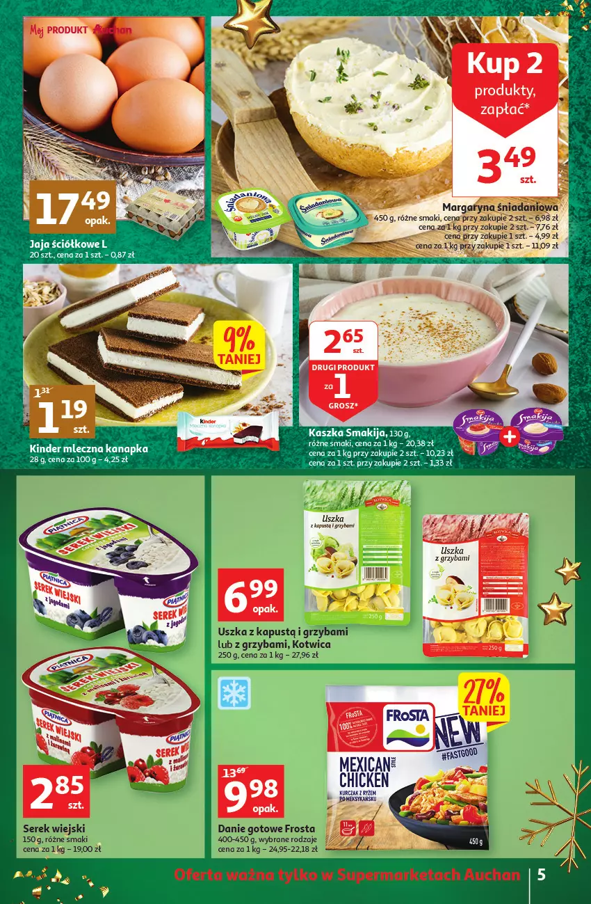 Gazetka promocyjna Auchan - Gazetka Magia Mikołajkowa Auchan Supermarket - ważna 01.12 do 07.12.2022 - strona 5 - produkty: Jaja, Smakija