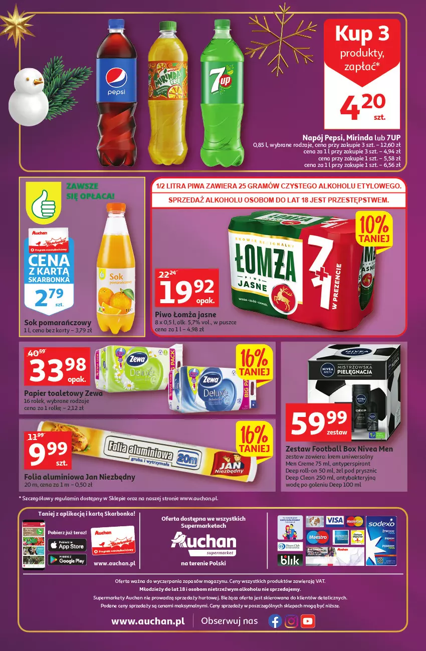 Gazetka promocyjna Auchan - Gazetka Magia Mikołajkowa Auchan Supermarket - ważna 01.12 do 07.12.2022 - strona 8 - produkty: 7up, LG, Mirinda, Napój, Pepsi, Ser, Tera