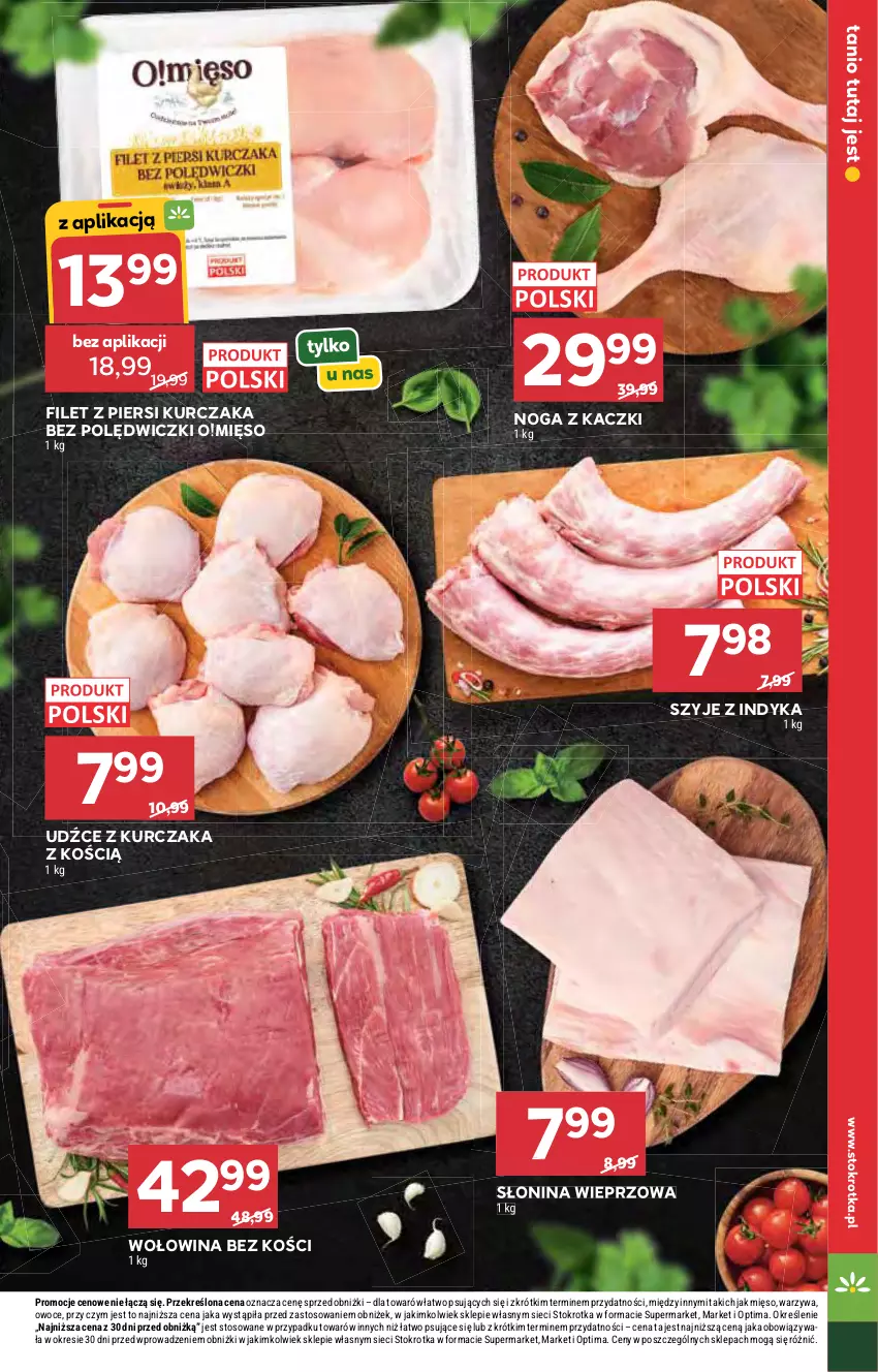 Gazetka promocyjna Stokrotka - Supermarket - ważna 22.10 do 28.10.2026 - strona 16 - produkty: Filet z piersi kurczaka, Kurczak, Mięso, Noga z kaczki, Optima, Owoce, Warzywa, Wołowina, Wołowina bez kości