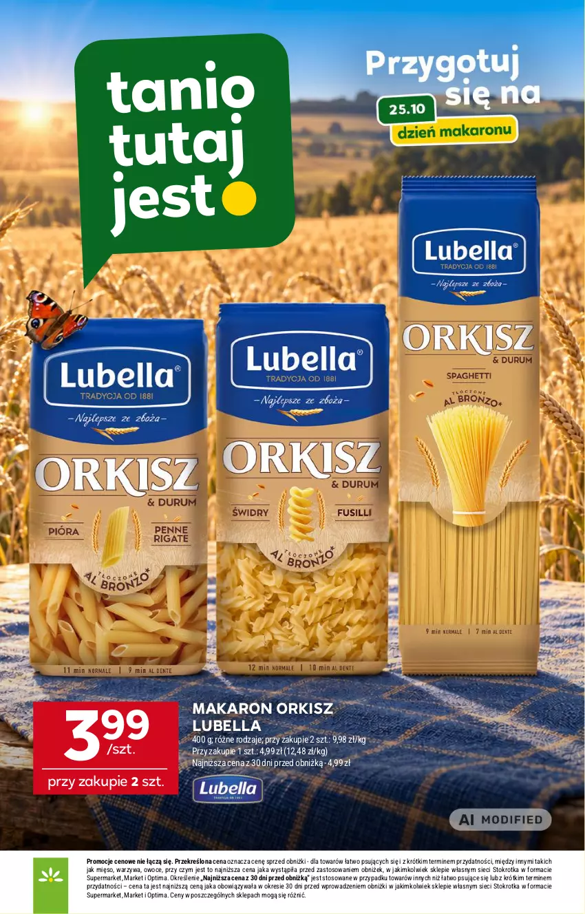 Gazetka promocyjna Stokrotka - Supermarket - ważna 22.10 do 28.10.2026 - strona 31 - produkty: Bell, Bella, Lubella, Makaron, Mięso, Optima, Owoce, Warzywa