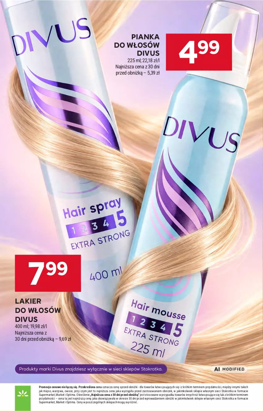 Gazetka promocyjna Stokrotka - Supermarket - ważna 22.10 do 28.10.2026 - strona 40 - produkty: Lakier, Lakier do włosów, Mięso, Optima, Owoce, Pianka do włosów, Warzywa