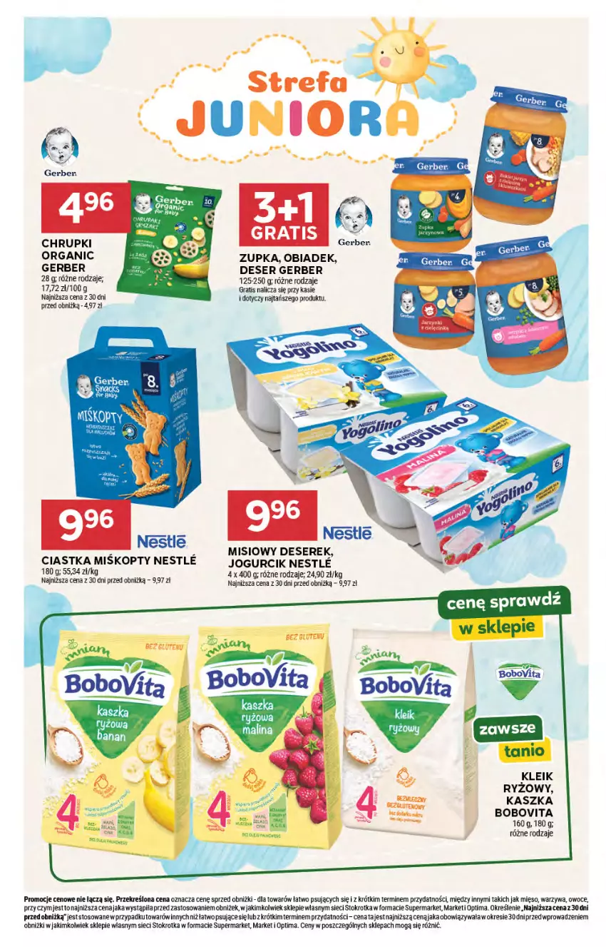 Gazetka promocyjna Stokrotka - Supermarket - ważna 22.10 do 28.10.2026 - strona 44 - produkty: Anew, BoboVita, Chrupki, Ciastka, Deser, Fa, Gerber, Gra, Mięso, Nokia, Optima, Owoce, Ryż, Ser, Serek, Warzywa