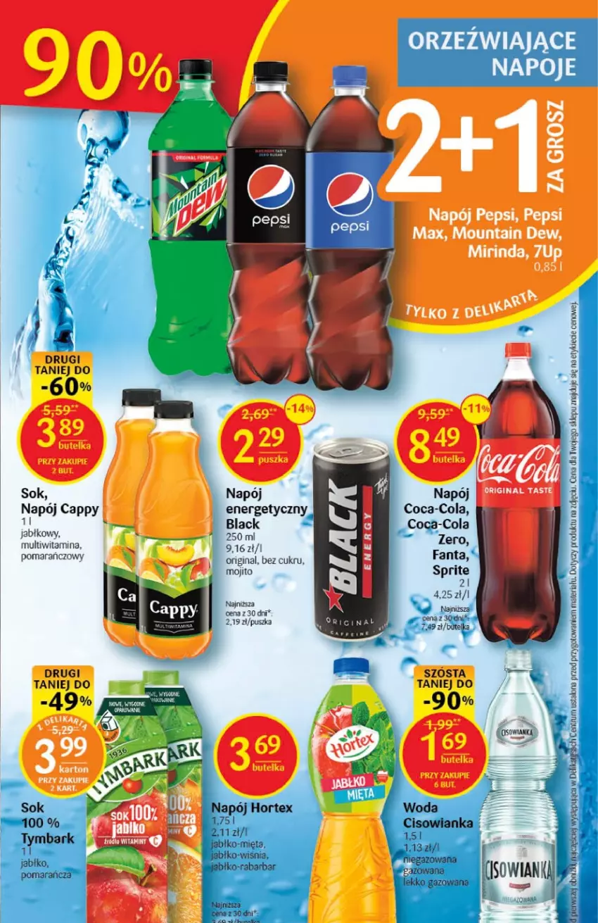 Gazetka promocyjna Delikatesy Centrum - Gazetka DC03 - ważna 19.01 do 25.01.2023 - strona 27 - produkty: Cappy, Coca-Cola, Fa, Fanta, Gin, Lack, Napój, Napoje, Sok