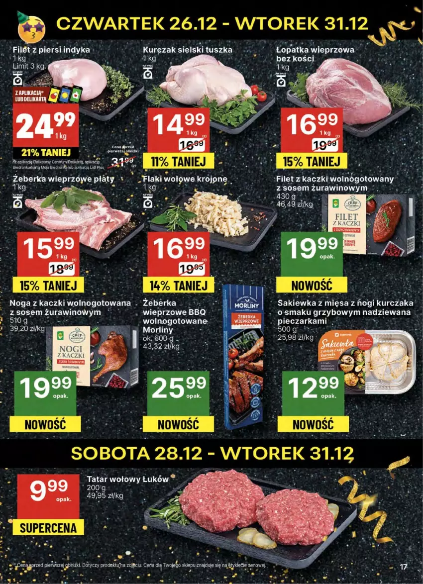 Gazetka promocyjna Delikatesy Centrum - NOWA GAZETKA Delikatesy Centrum od 26 grudnia! 26-31.12.2024 - ważna 26.12 do 31.12.2024 - strona 17 - produkty: Fa, Kurczak, LG, Morliny, Sos, Tatar wołowy, Wino