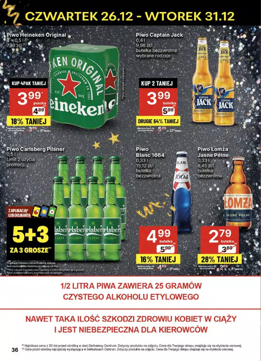 Gazetka promocyjna Delikatesy Centrum - NOWA GAZETKA Delikatesy Centrum od 26 grudnia! 26-31.12.2024 - ważna 26.12 do 31.12.2024 - strona 36 - produkty: Gin, Gra, Koc, Piec, Piwa, Piwo, Por, Rum, SEKO, Tera