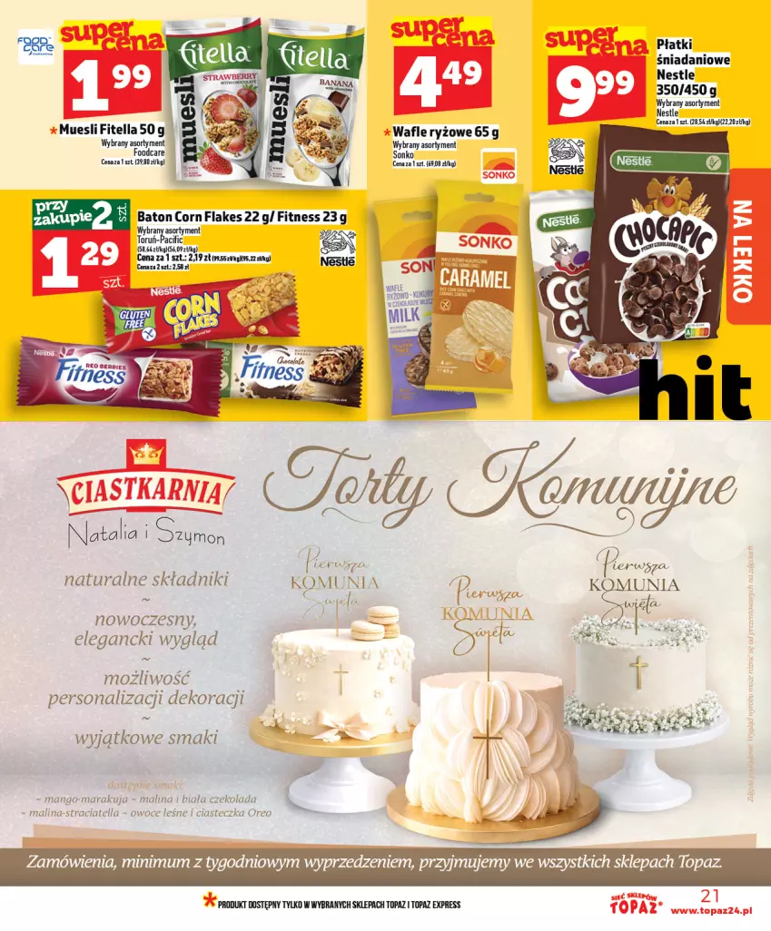 Gazetka promocyjna Topaz - Gazetka - ważna 16.04 do 22.04.2026 - strona 21 - produkty: Baton, Czekolada, Danio, Mango, Oreo, Owoce, Ryż, Top, Wafle