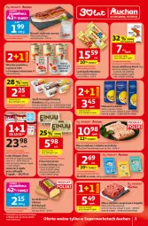 Gazetka promocyjna Auchan - 30 Lat Supermarket Auchan Franczyza - Gazetka - ważna od 04.02 do 04.02.2026 - strona 3 - produkty: Lubella, Makaron, Mięso mielone, Ser, Gra, Królewski, Bell, Rolmlecz, Serek homogenizowany, Lody, Sałat, Serek, Czekolada, Kotlet, Boczek, Bella, Finuu, Pomidory, Mięso, HP