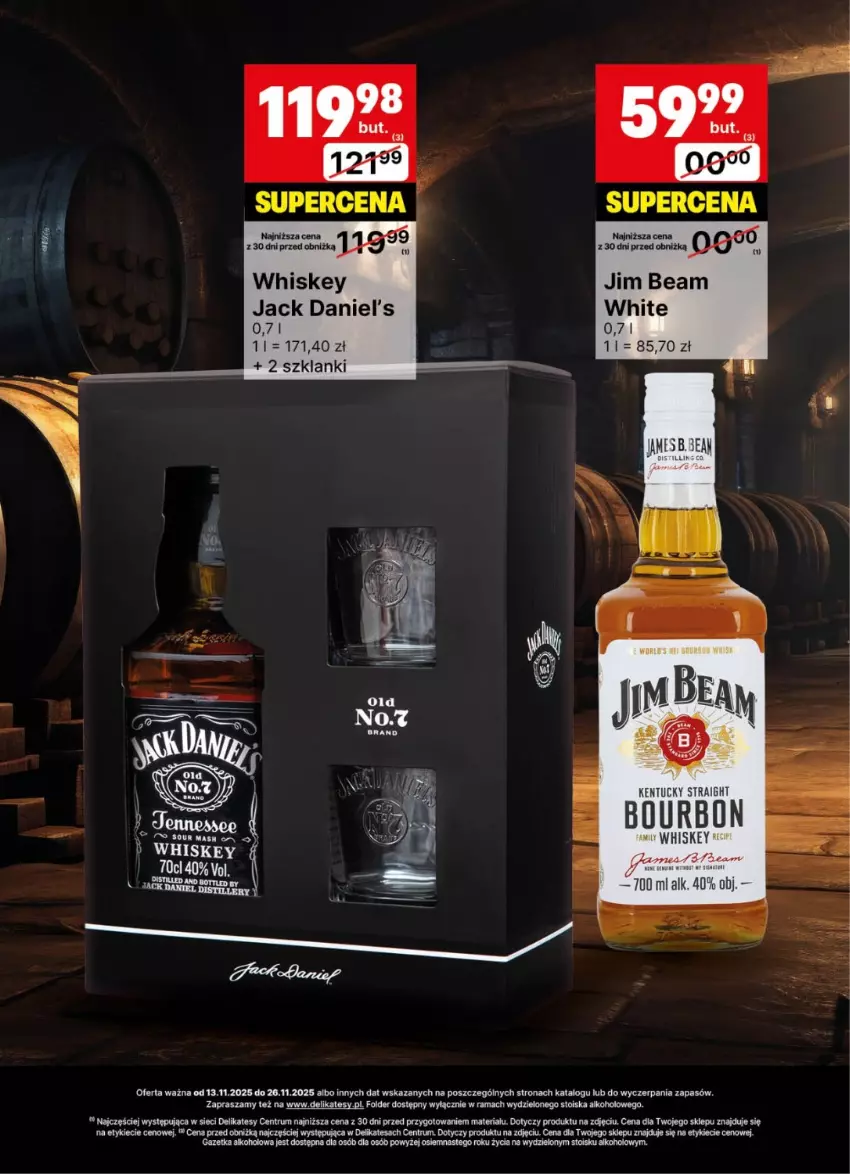 Gazetka promocyjna Delikatesy Centrum - Delibarek DC46-DC47 - ważna 13.11 do 26.11.2025 - strona 27 - produkty: Bourbon, Jack Daniel's, Jim Beam, Lanki, Rama, Rum, Whiskey