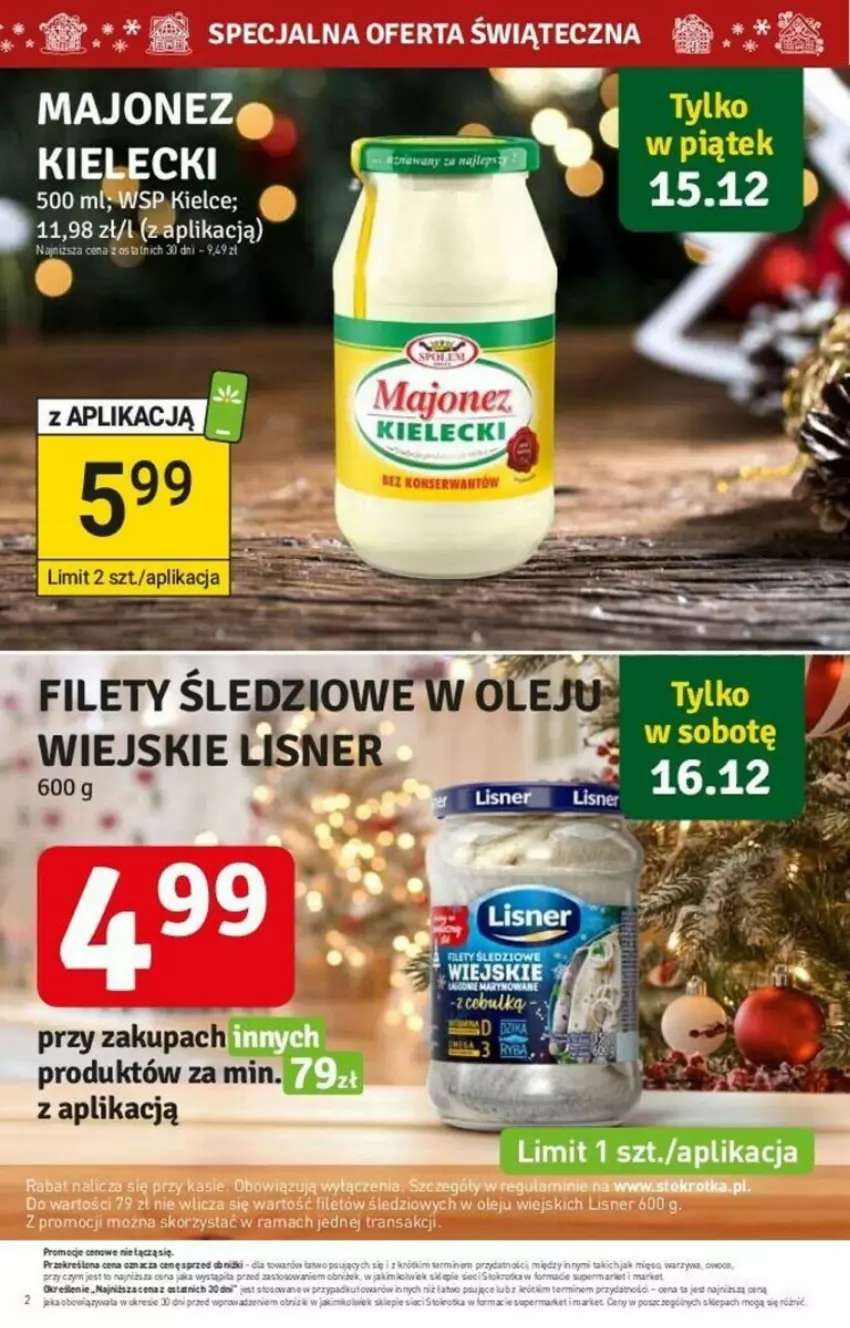 Gazetka promocyjna Stokrotka - ważna 14.12 do 19.12.2023 - strona 12 - produkty: Lisner, Majonez, Olej