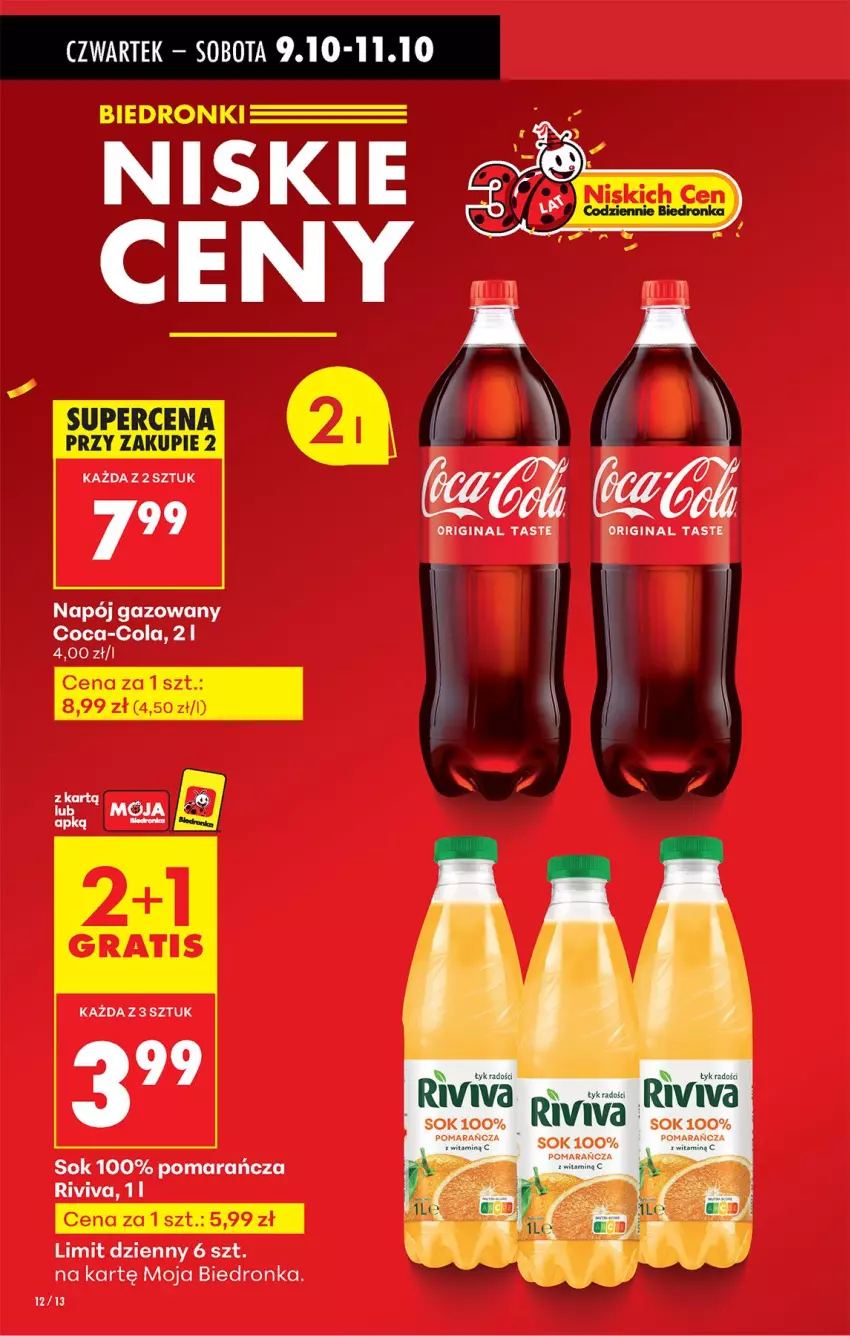 Gazetka promocyjna Biedronka - Od Czwartku - ważna 09.10 do 15.10.2025 - strona 14 - produkty: Coca-Cola, Gra, Napój, Napój gazowany, Sok