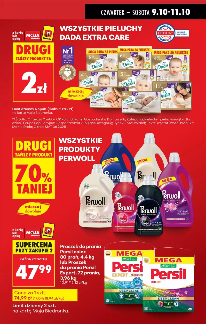 Gazetka promocyjna Biedronka - Od Czwartku - ważna 09.10 do 15.10.2025 - strona 17 - produkty: Dada, Dzieci, Fa, Majtki, Persil, Perwoll, Pieluchomajtki, Pieluchy, Proszek do prania