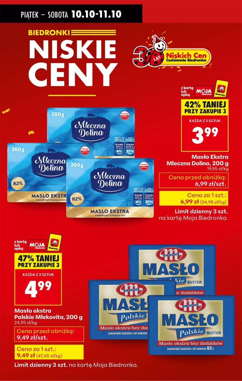 Gazetka promocyjna Biedronka - Od Czwartku - ważna 09.10 do 15.10.2025 - strona 2 - produkty: Masło, Mleko, Mlekovita
