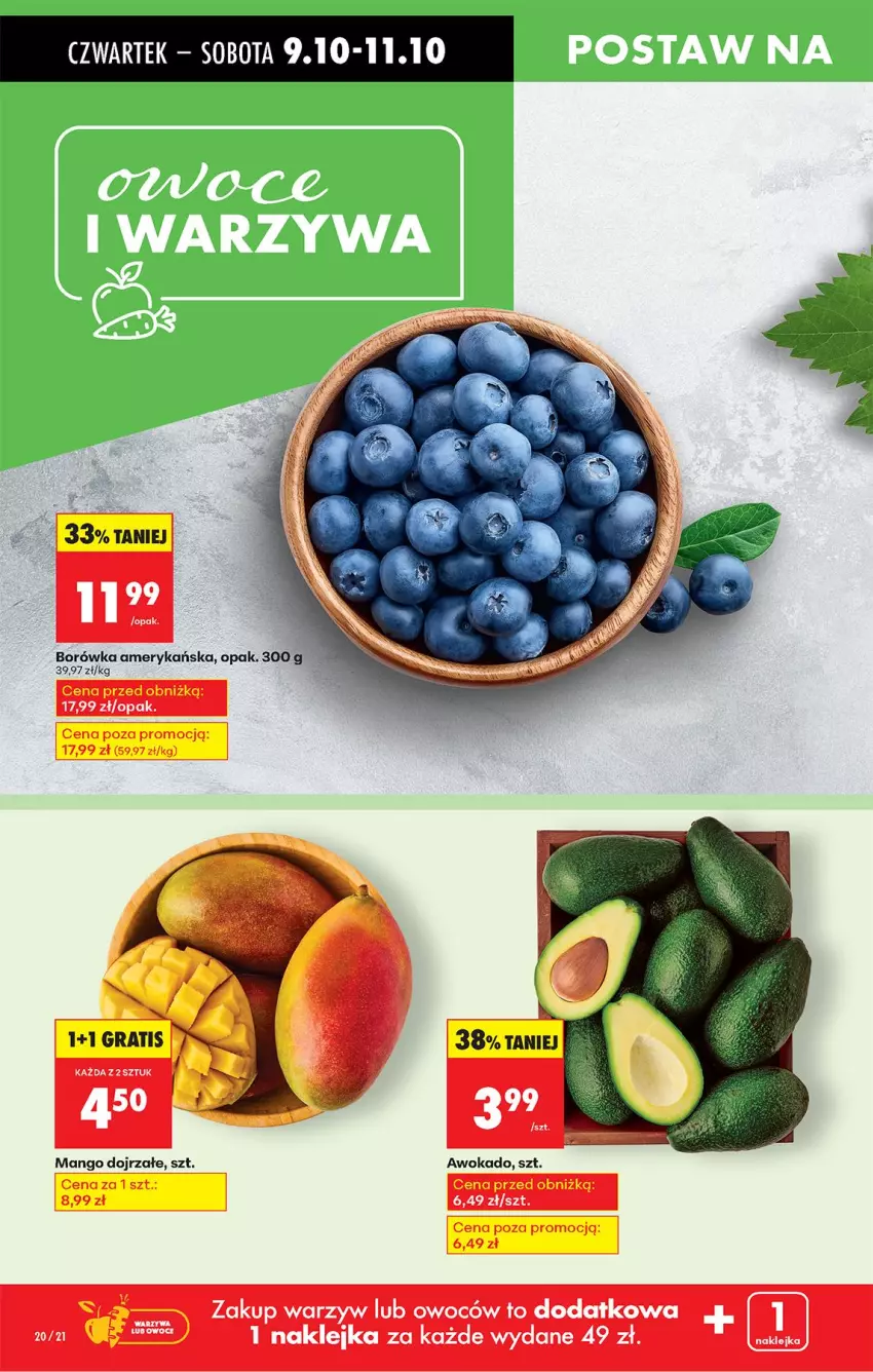 Gazetka promocyjna Biedronka - Od Czwartku - ważna 09.10 do 15.10.2025 - strona 22 - produkty: Borówka, Borówka amerykańska, Klej, Mango