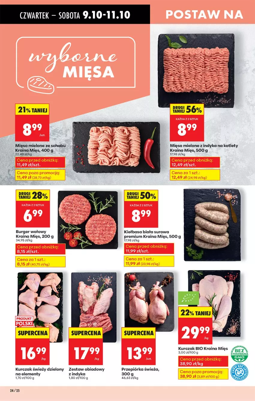 Gazetka promocyjna Biedronka - Od Czwartku - ważna 09.10 do 15.10.2025 - strona 30 - produkty: Burger, Kiełbasa, Kiełbasa biała, Kotlet, Kurczak, Mięso, Mięso mielone, Przepiórka