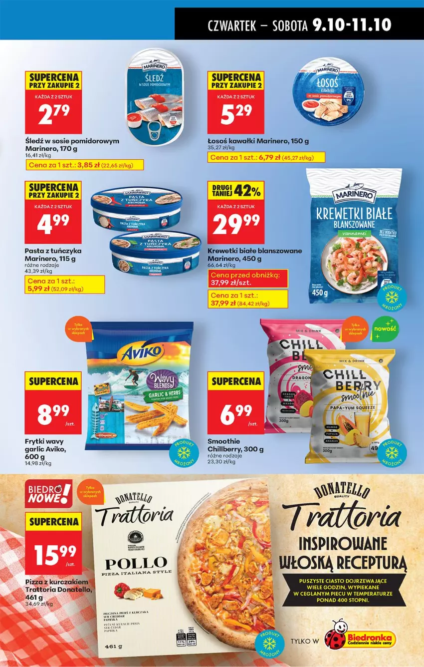 Gazetka promocyjna Biedronka - Od Czwartku - ważna 09.10 do 15.10.2025 - strona 45 - produkty: Fa, Frytki, Kawa, Kurczak, Papryka, Piec, Pizza, Smoothie, Sony, Sos, Top, Tuńczyk