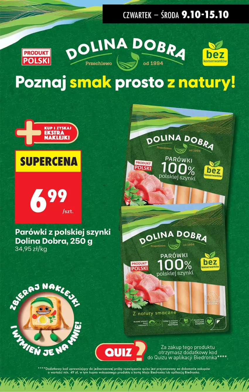 Gazetka promocyjna Biedronka - Od Czwartku - ważna 09.10 do 15.10.2025 - strona 53 - produkty: Parówki, Quiz, Ser, Top