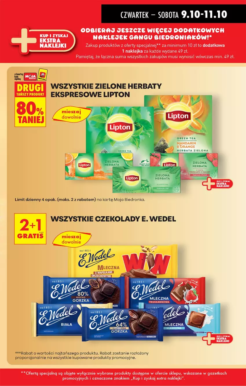 Gazetka promocyjna Biedronka - Od Czwartku - ważna 09.10 do 15.10.2025 - strona 55 - produkty: E. Wedel, Herbata, Lipton, Por