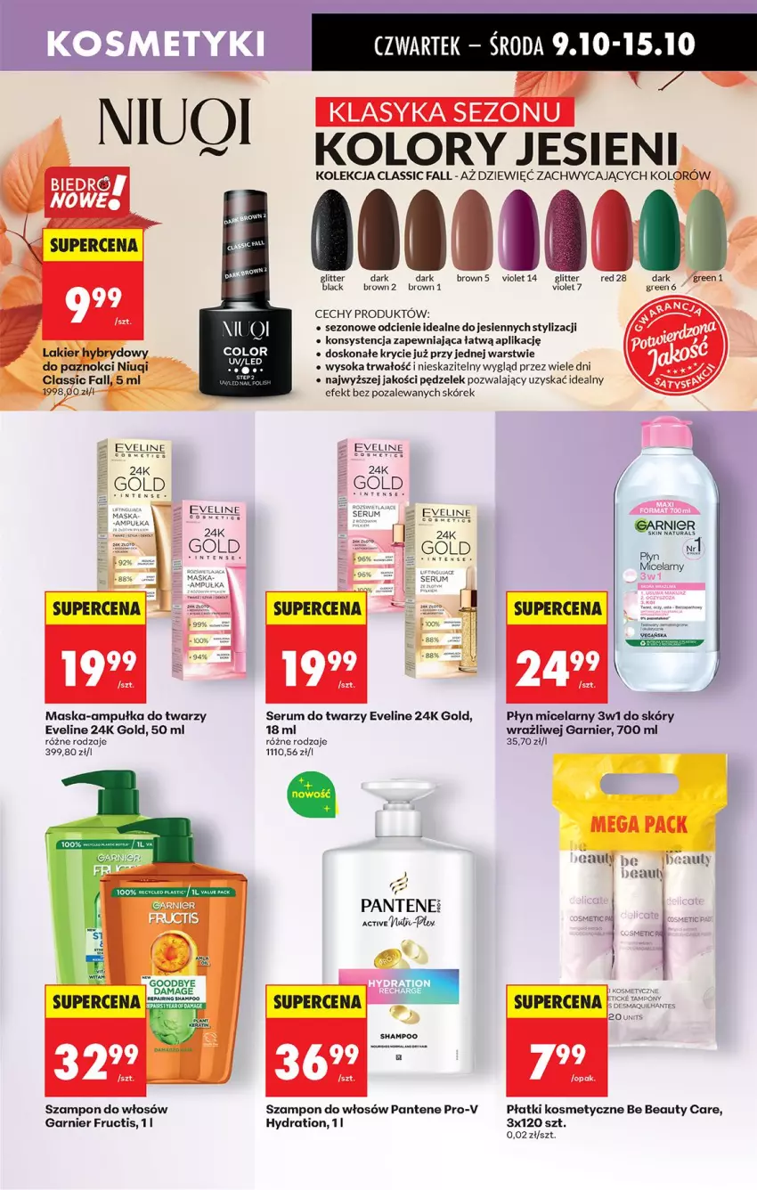 Gazetka promocyjna Biedronka - Od Czwartku - ważna 09.10 do 15.10.2025 - strona 71 - produkty: Amputka do twarzy, Be Be, Cif, Edam, Eveline, Fa, Fructis, Garnier, Lack, Maska, Mus, Pantene, Płatki kosmetyczne, Płyn micelarny, Rum, Ser, Serum, Serum do twarzy, Sok, Szampon
