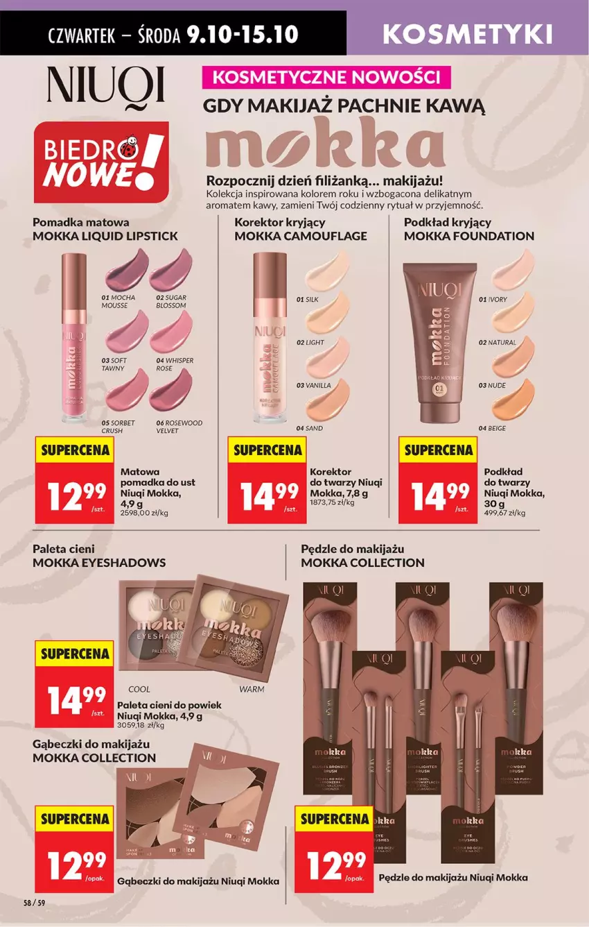 Gazetka promocyjna Biedronka - Od Czwartku - ważna 09.10 do 15.10.2025 - strona 72 - produkty: Fa, Foundation, Makijaż, Niuqi, Paleta, Podkład, Podkład do twarzy