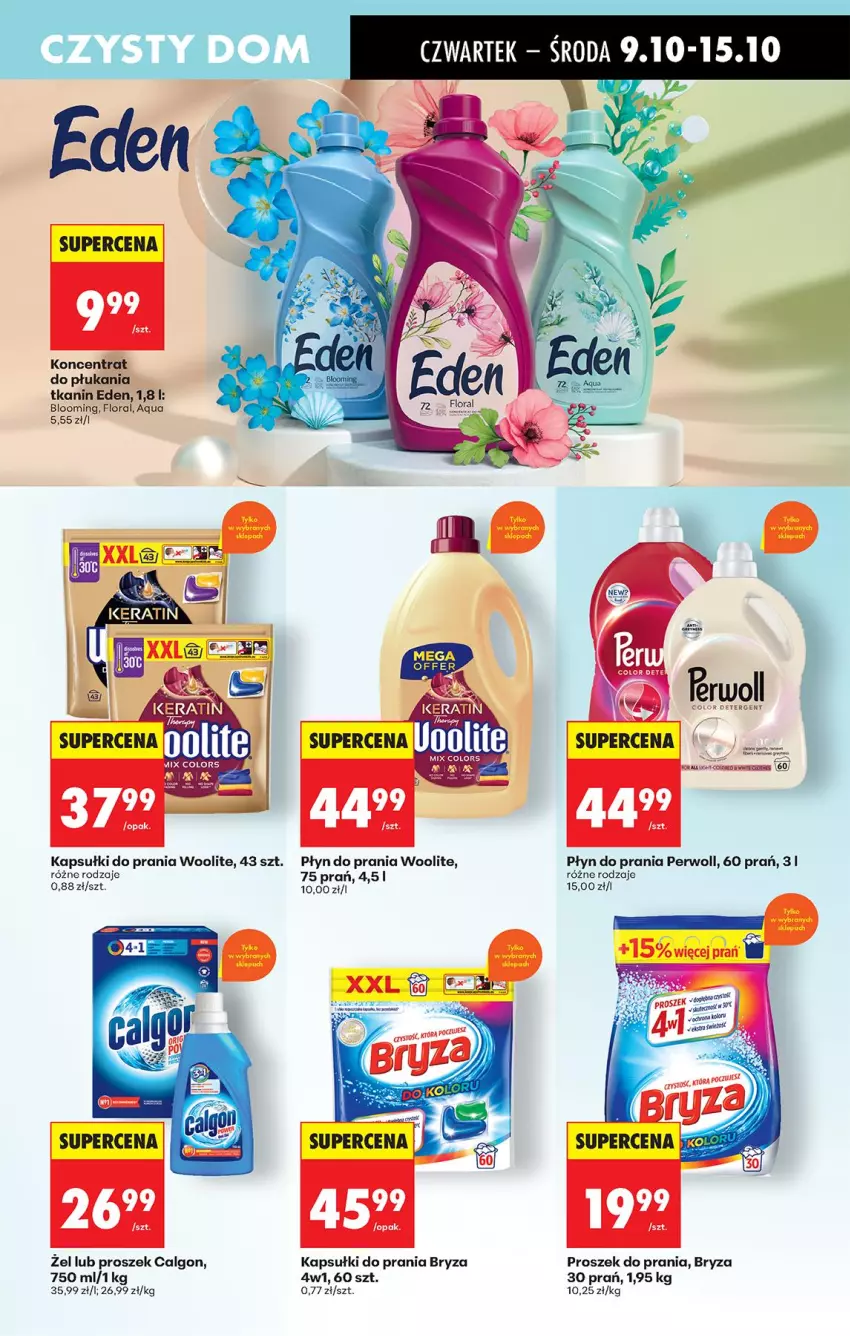 Gazetka promocyjna Biedronka - Od Czwartku - ważna 09.10 do 15.10.2025 - strona 75 - produkty: Bryza, Calgon, Flora, Kapsułki do prania, LG, Perwoll, Płyn do prania, Proszek do prania, Woolite