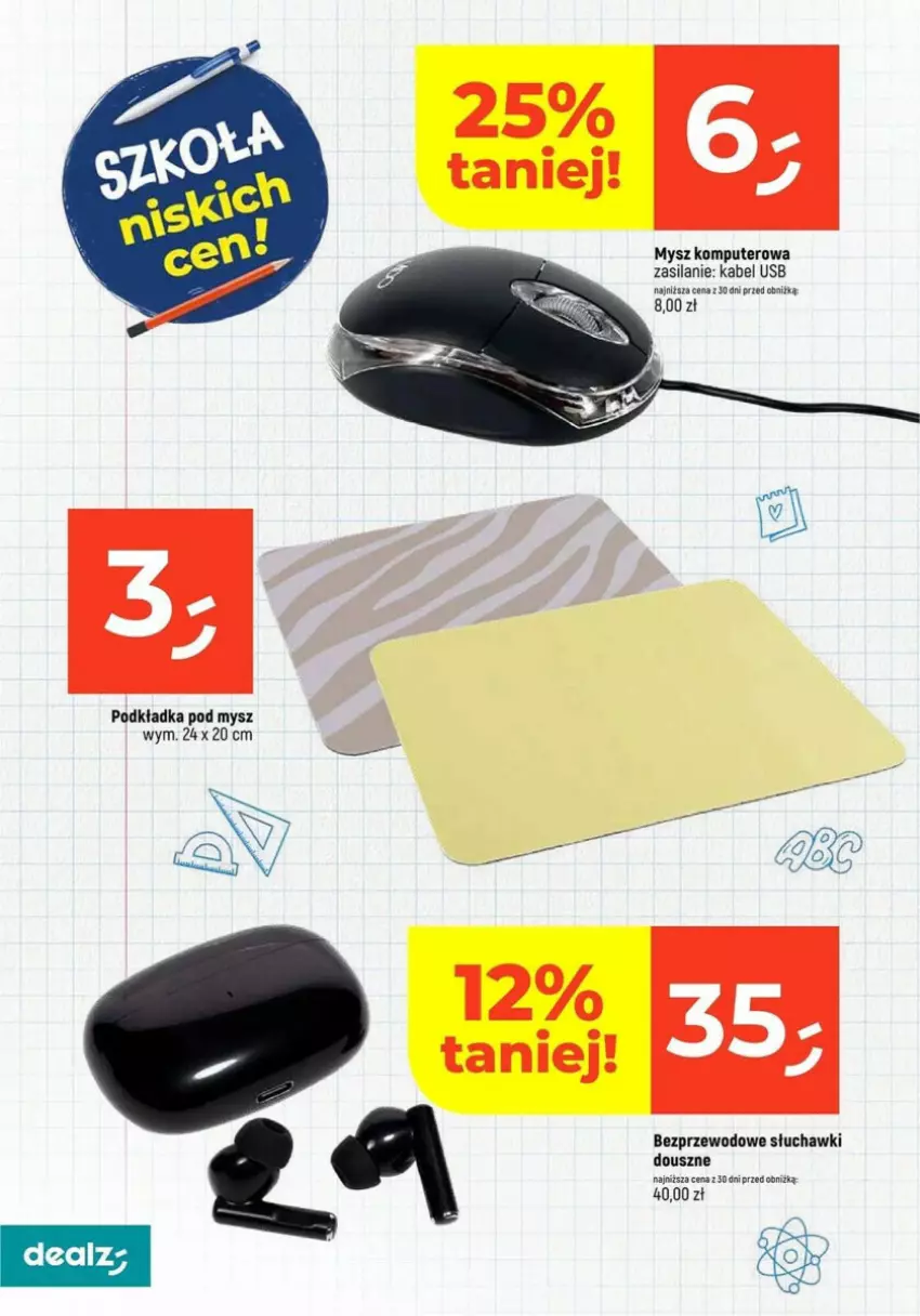 Gazetka promocyjna Dealz - ważna 05.08 do 11.08.2024 - strona 2 - produkty: Kabel USB, Komputer, Mysz, Podkład, Podkładka, Podkładka pod mysz, Silan, Słuchawki