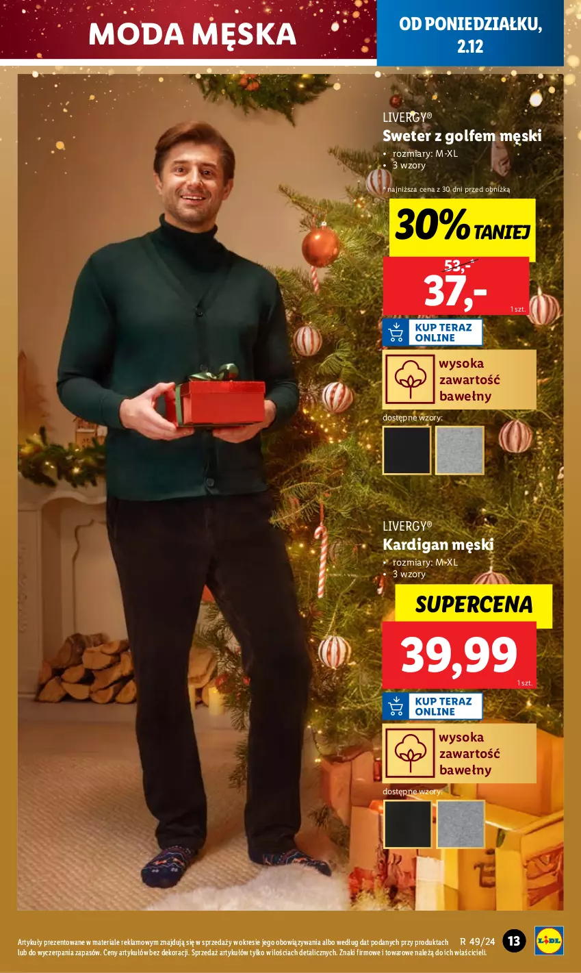 Gazetka promocyjna Lidl - GAZETKA - ważna 02.12 do 07.12.2024 - strona 13 - produkty: Kardigan, Moda, Sok, Sweter