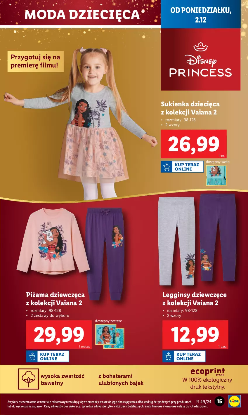 Gazetka promocyjna Lidl - GAZETKA - ważna 02.12 do 07.12.2024 - strona 15 - produkty: Dzieci, Gin, Legginsy, Moda, Piżama, Sok, Sukienka, Tera