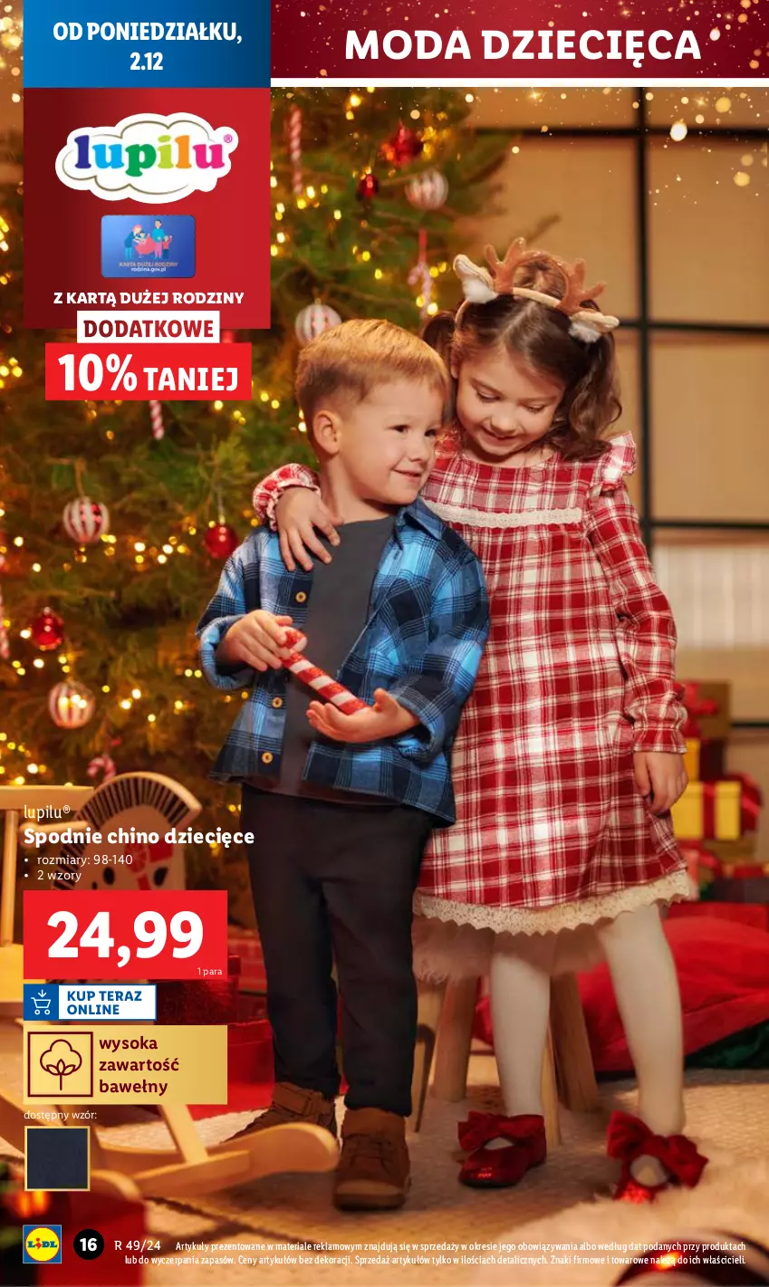 Gazetka promocyjna Lidl - GAZETKA - ważna 02.12 do 07.12.2024 - strona 16 - produkty: Dzieci, Moda, Sok, Spodnie