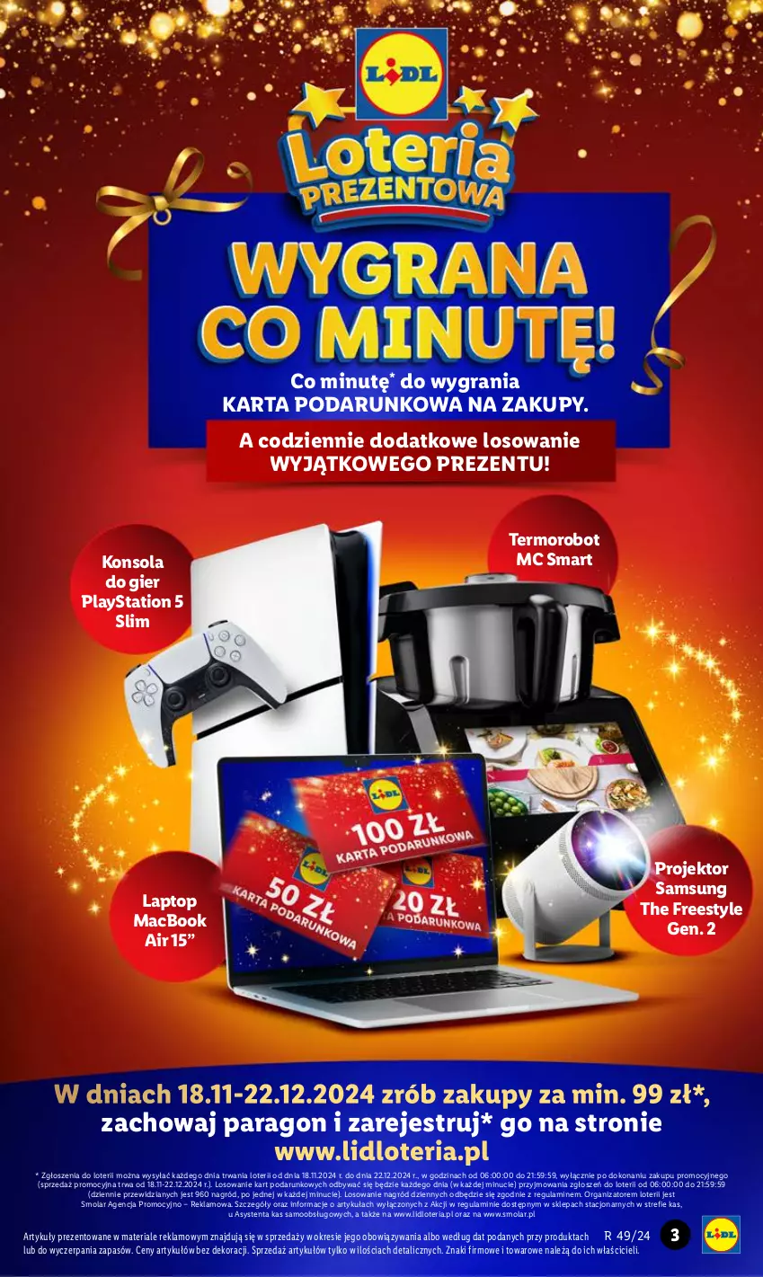 Gazetka promocyjna Lidl - GAZETKA - ważna 02.12 do 07.12.2024 - strona 3 - produkty: Gra, Konsola, Mola, PlayStation, PlayStation 5, Robot, Samsung, Top