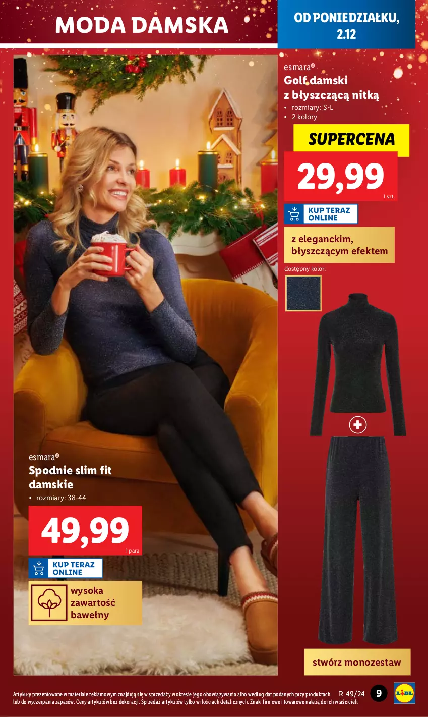 Gazetka promocyjna Lidl - GAZETKA - ważna 02.12 do 07.12.2024 - strona 9 - produkty: Moda, Sok, Spodnie