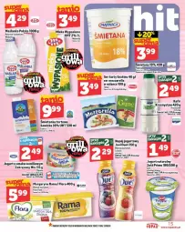 Gazetka promocyjna Topaz - Gazetka - ważna od 21.05 do 21.05.2025 - strona 7 - produkty: Mozzarella, Jogurt naturalny, Top, Ser, Gin, Gra, Maślanka, Danone, Rama, Zott, Jogurt, Mlekovita, Napój jogurtowy, Margaryna, Solan, Flora, Napój, Kefir, Mleko