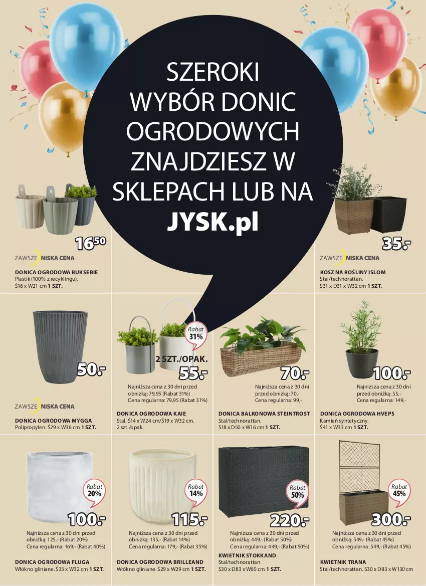 Gazetka promocyjna Jysk - Oferta tygodnia - ważna 24.04 do 12.05.2024 - strona 10 - produkty: Kosz, Kwietnik, Tran