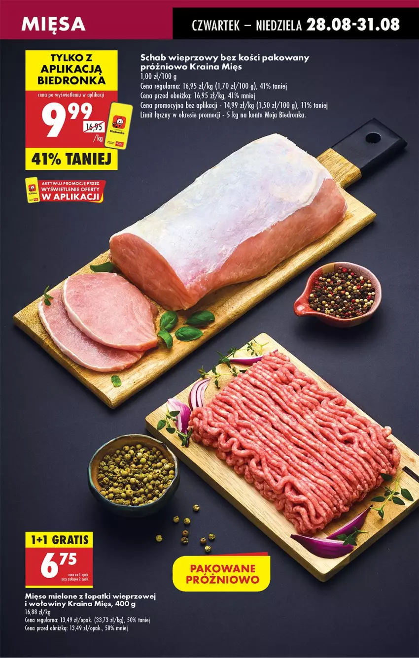 Gazetka promocyjna Biedronka - Od Czwartku - ważna 28.08 do 03.09.2025 - strona 35 - produkty: BIC, Gra, Mięso, Mięso mielone, Schab wieprzowy, Tera