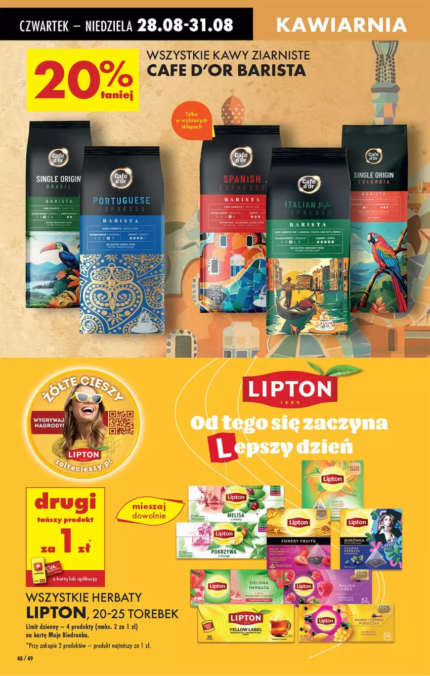 Gazetka promocyjna Biedronka - Od Czwartku - ważna 28.08 do 03.09.2025 - strona 54 - produkty: Fa, Gin, Herbata, Lipton, Por