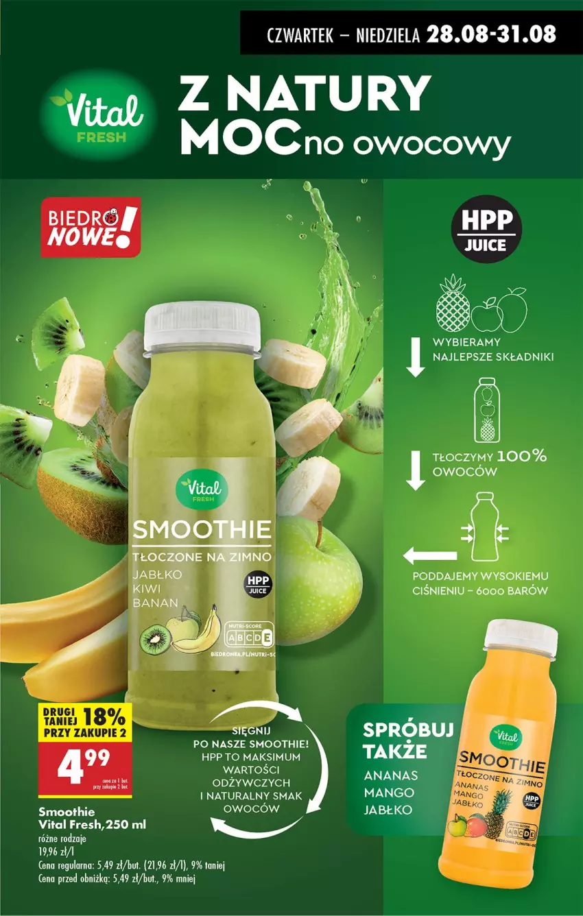 Gazetka promocyjna Biedronka - Od Czwartku - ważna 28.08 do 03.09.2025 - strona 55 - produkty: HP, Mango, O nas, Smoothie, Sok