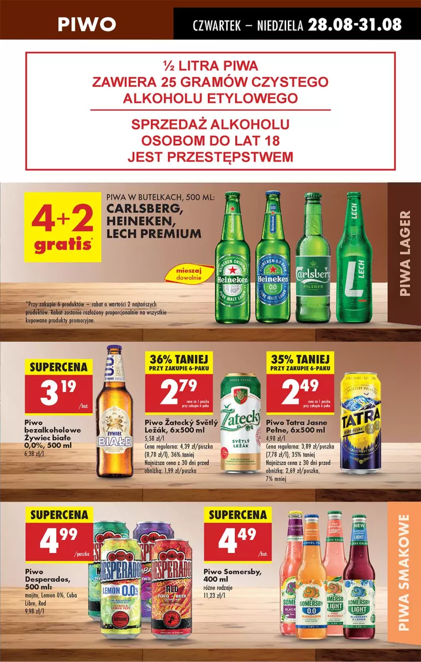 Gazetka promocyjna Biedronka - Od Czwartku - ważna 28.08 do 03.09.2025 - strona 61 - produkty: Carlsberg, Desperados, Heineken, Lech Premium, Mus, Piwa, Piwo, Por, Somersby