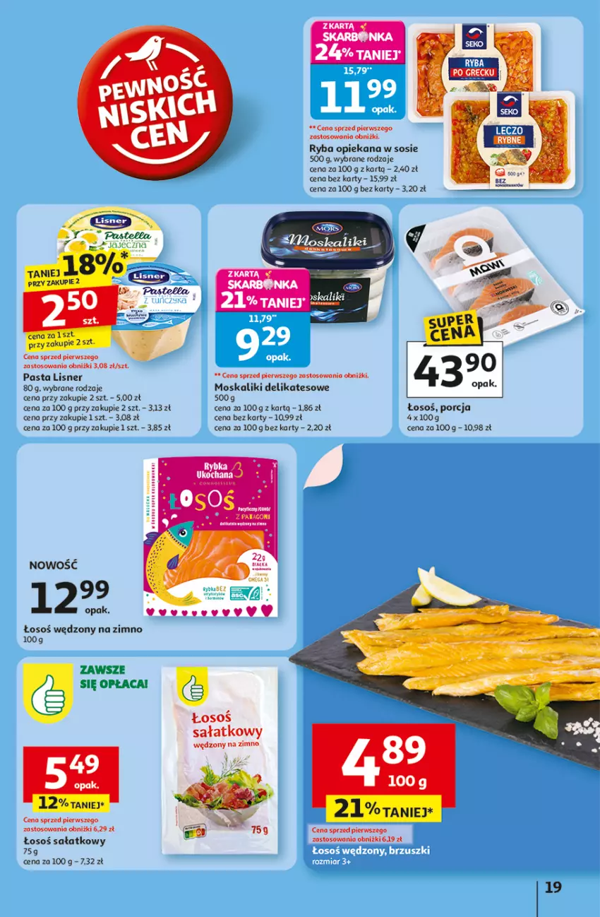 Gazetka promocyjna Auchan - Odlotowe ceny na start szkoły Hipermarket - ważna 28.08 do 03.09.2025 - strona 19 - produkty: Fa, Lisner, Por, Ryba, Sałat, Sos