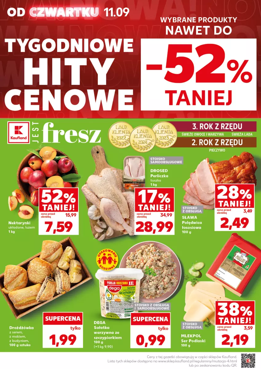 Gazetka promocyjna Kaufland - Mocny Start - ważna 15.09 do 17.09.2025 - strona 8 - produkty: Dega, Owoce, Perliczka, Piec, Pieczywo, Podlaski, Sałat, Sałatka, Ser, Sos, Warzywa
