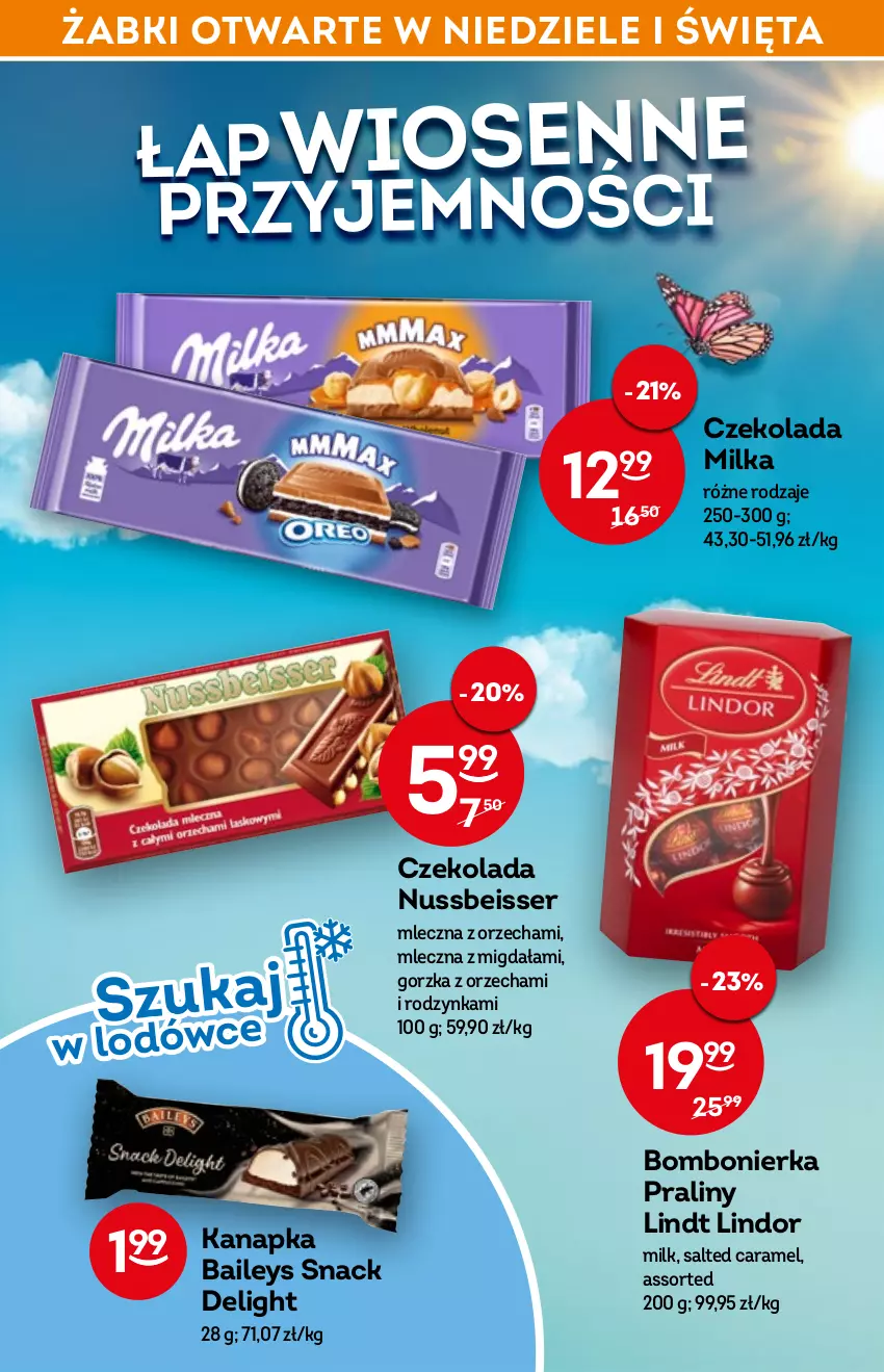 Gazetka promocyjna Żabka - ważna 13.04 do 19.04.2022 - strona 16 - produkty: Czekolada, Lindor, Lindt, Milka, Praliny, Ser