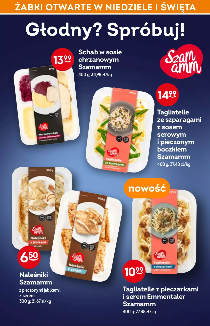 Gazetka promocyjna Żabka - ważna 13.04 do 19.04.2022 - strona 8 - produkty: Chrzan, Emmental, Jabłka, Naleśniki, Piec, Pieczarka, Ser, Sos, Tagliatelle