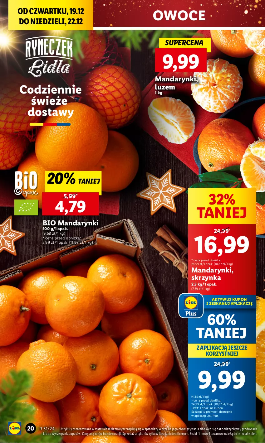 Gazetka promocyjna Lidl - GAZETKA - ważna 19.12 do 22.12.2024 - strona 24 - produkty: Mandarynki, Owoce