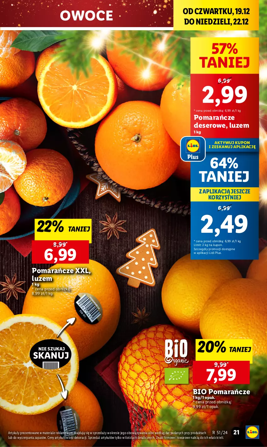 Gazetka promocyjna Lidl - GAZETKA - ważna 19.12 do 22.12.2024 - strona 25 - produkty: Deser, Owoce, Pomarańcze, Ser