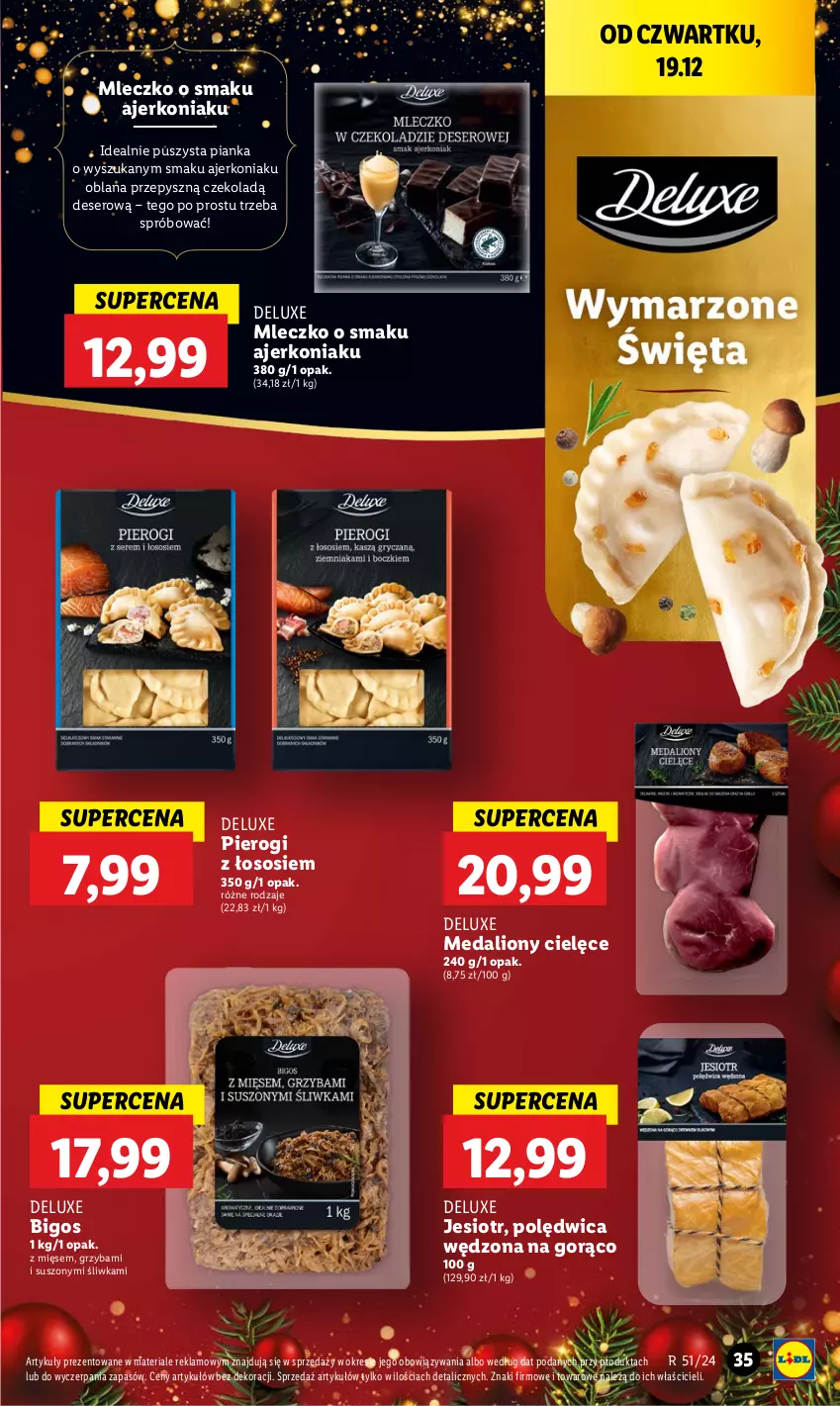 Gazetka promocyjna Lidl - GAZETKA - ważna 19.12 do 22.12.2024 - strona 39 - produkty: Bigos, Deser, LANA, Lion, Mleczko, Pierogi, Polędwica, Ser, Sos